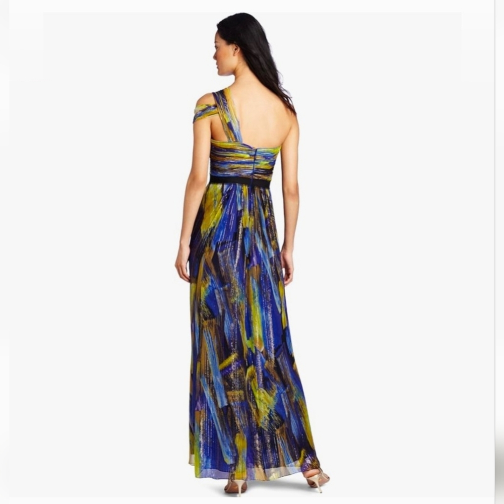 BCBGMaxAzria Silk Metallic Inga Maxi Dress NWOT - Picture 2 of 7
